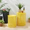 Glitzhome® Multifunctional Metal Garden Stool Set